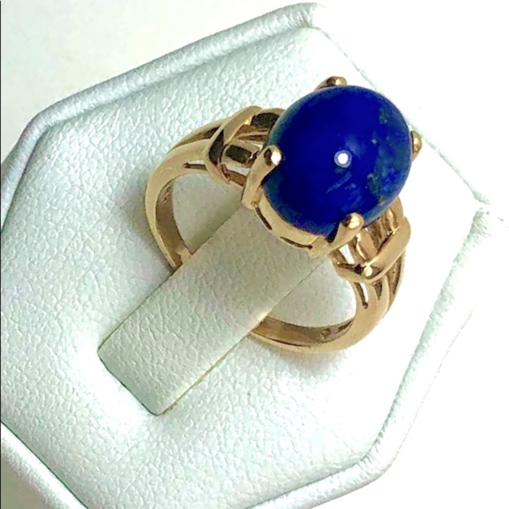 14K/Y/G lapis ring